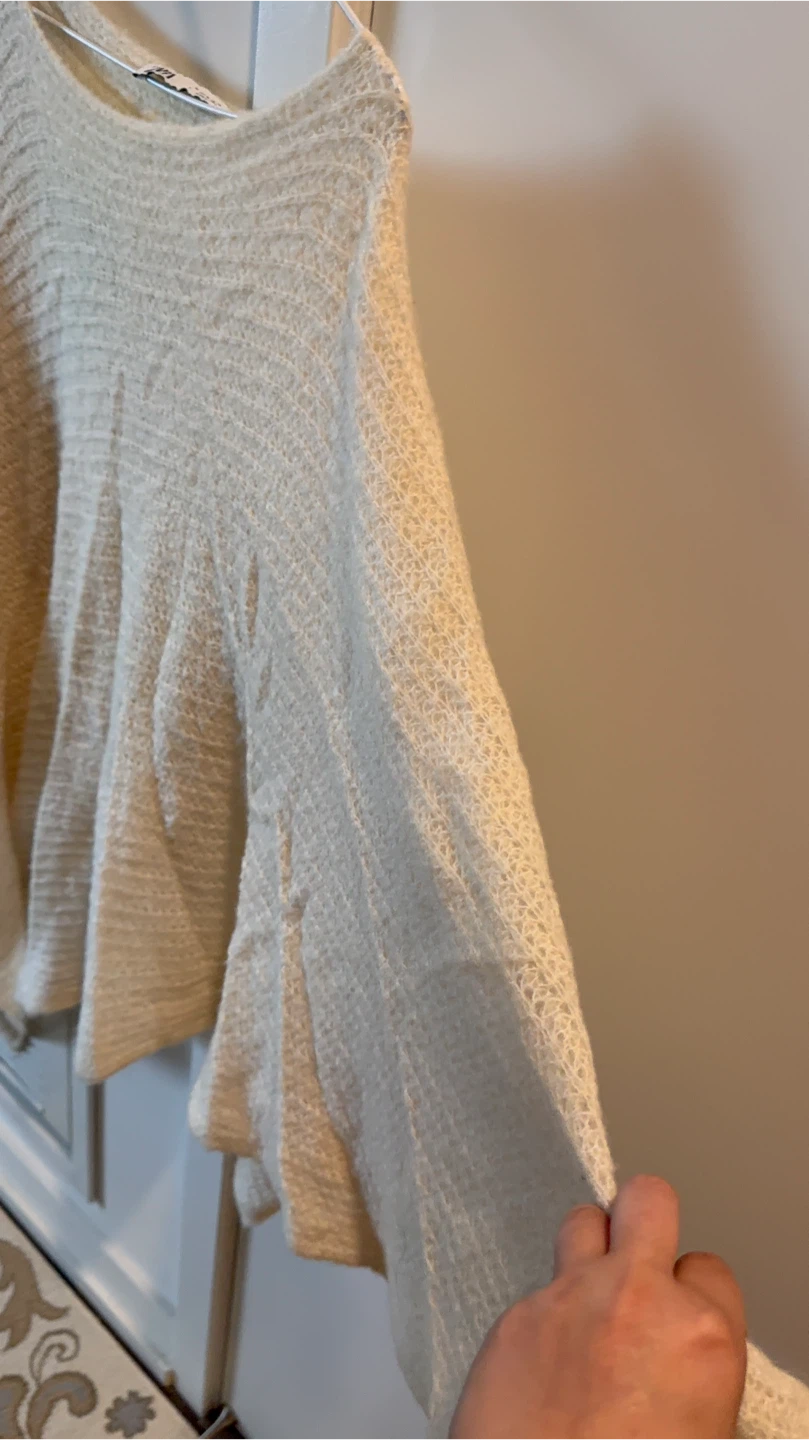 Zara cream open-knit sweater - photo 2
