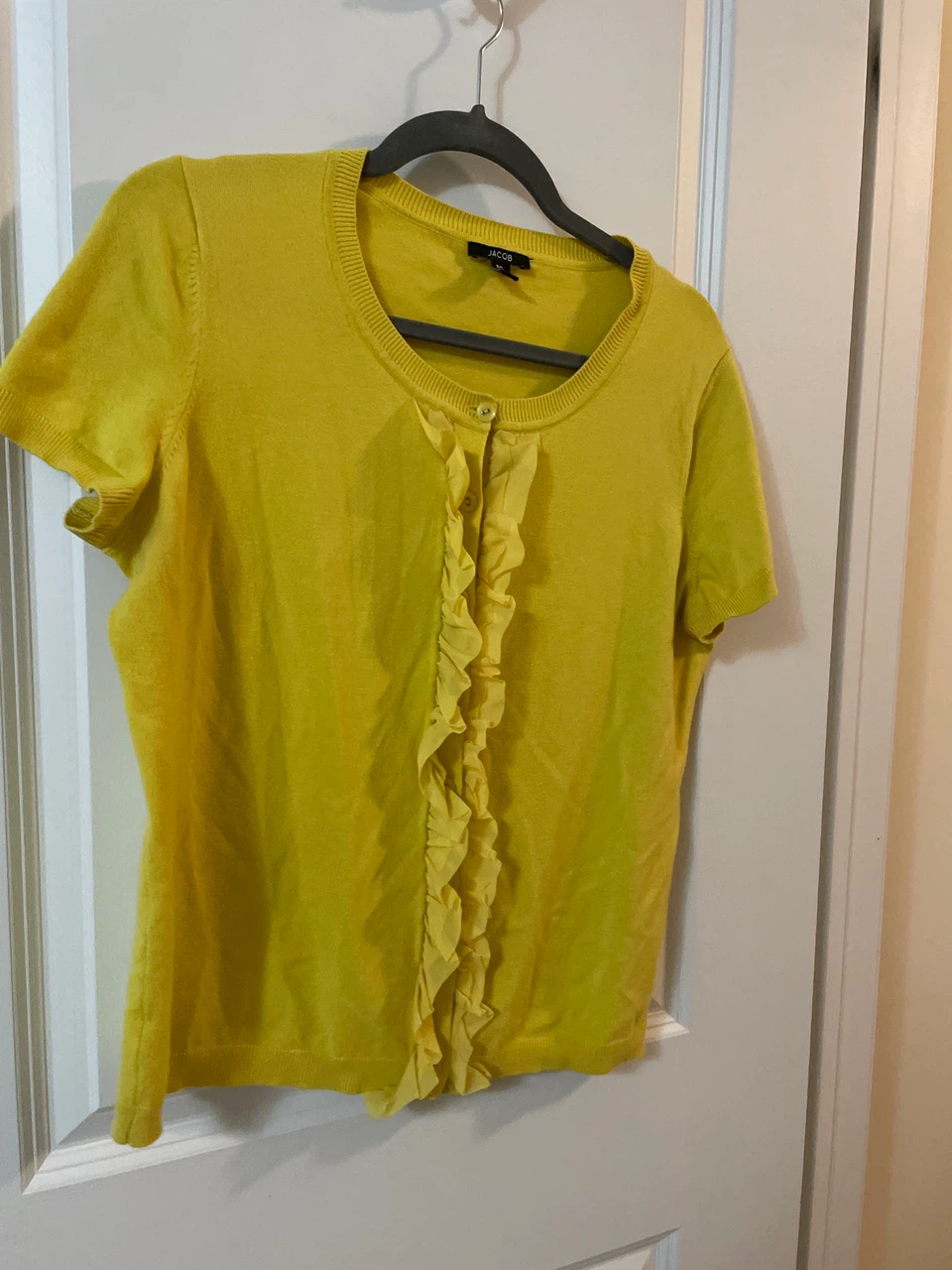 Jacob yellow short-sleeve cardigan