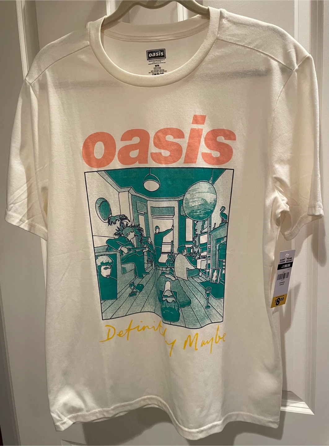 Oasis Definitely Maybe Colour Graphic T Shirt New