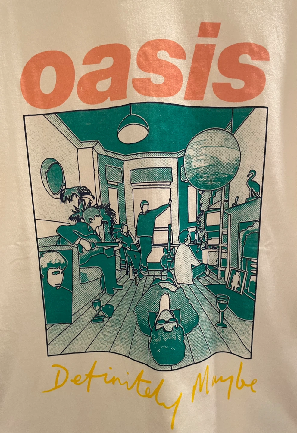 Oasis Definitely Maybe Colour Graphic T Shirt New - photo 2