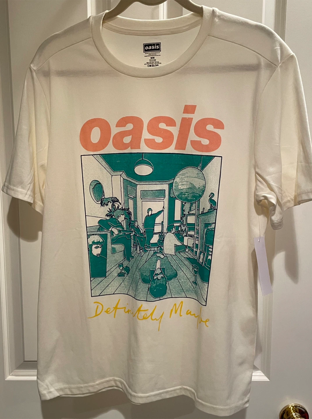 Oasis Definitely Maybe Colour Graphic T Shirt New - photo 4