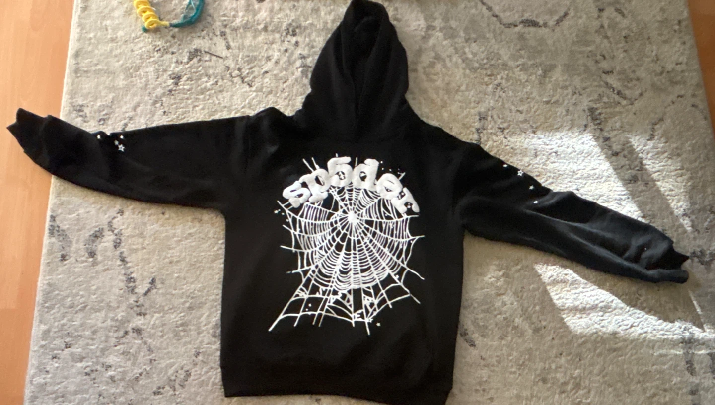 Sp5der Black Hoodie