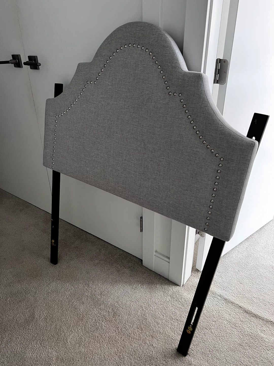 Twin size bed frame, headboard, mattress and box - photo 2