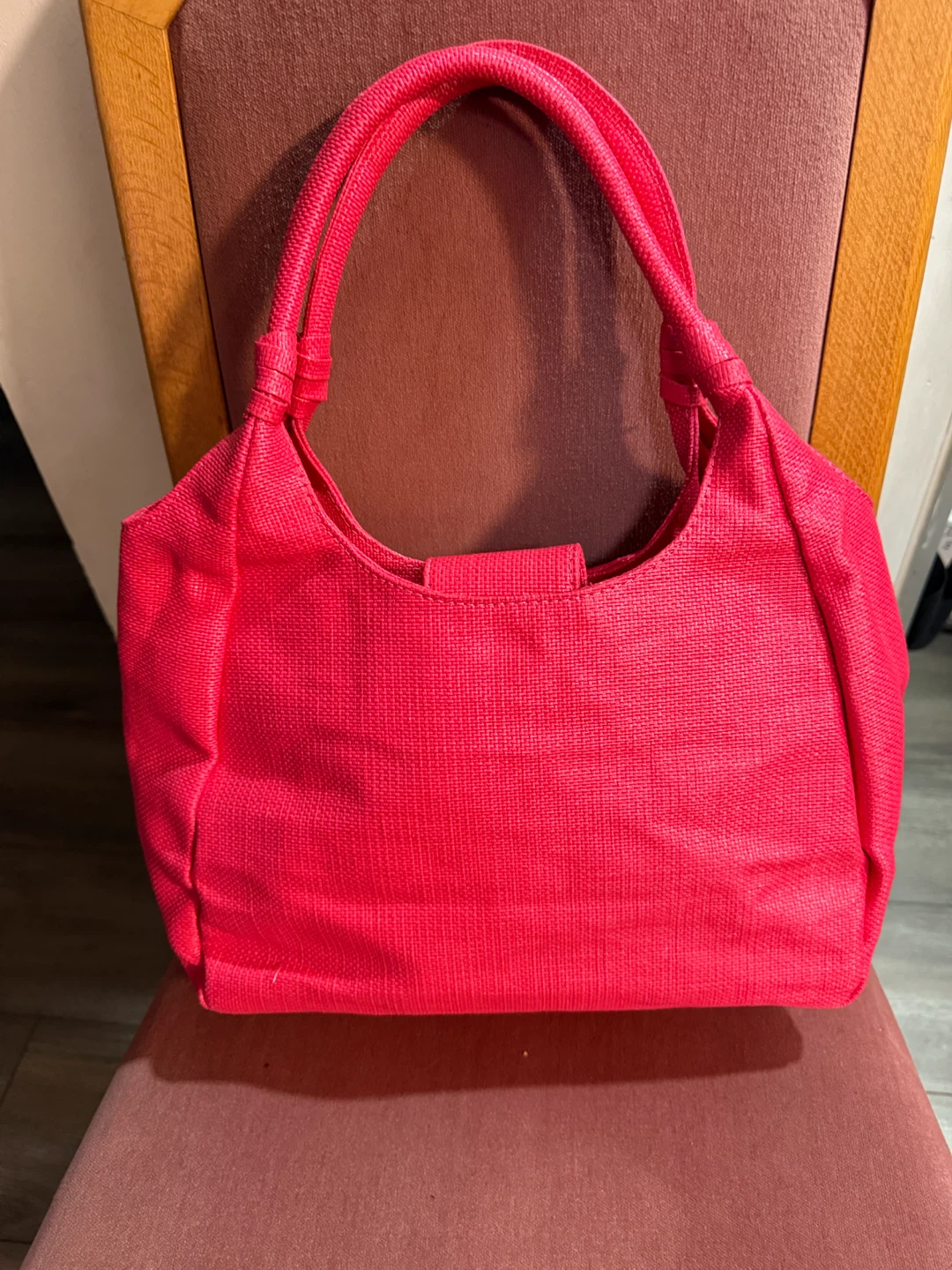 Bright Pink Floral Tote Bag - photo 2
