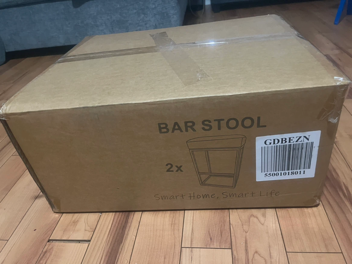 Set of 2 Gold and Grey Bar Stools - photo 4