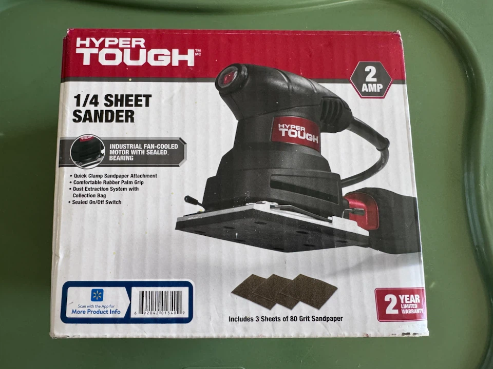 Hyper Tough 1/4 Sheet Sander 2.0 Amp
