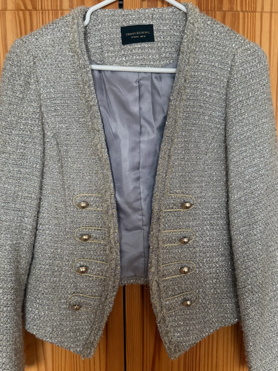 🏈Urban Renewal Women's Gold Metallic Jacket