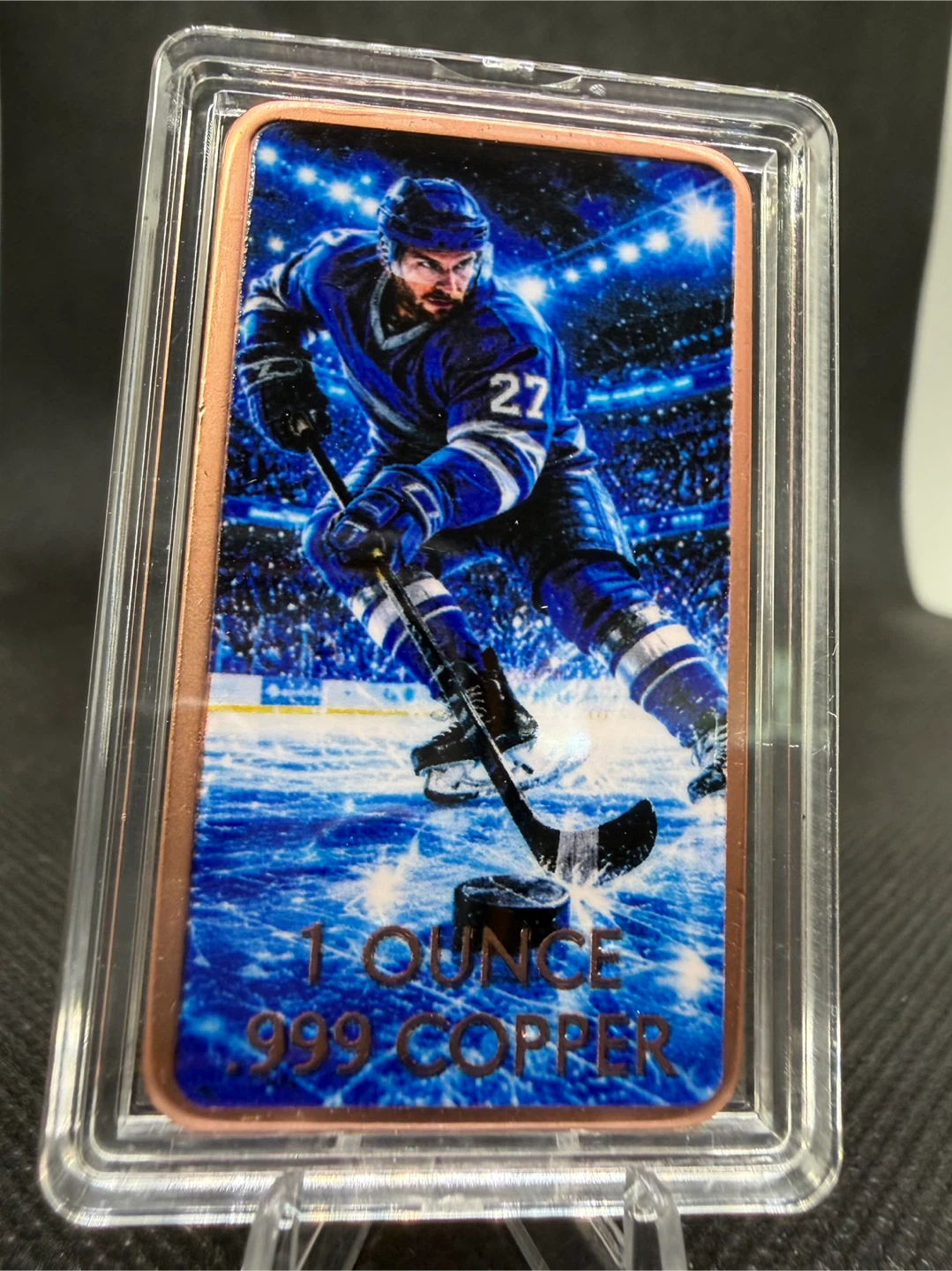 Hockey Themed .999 Copper Bullion Bars