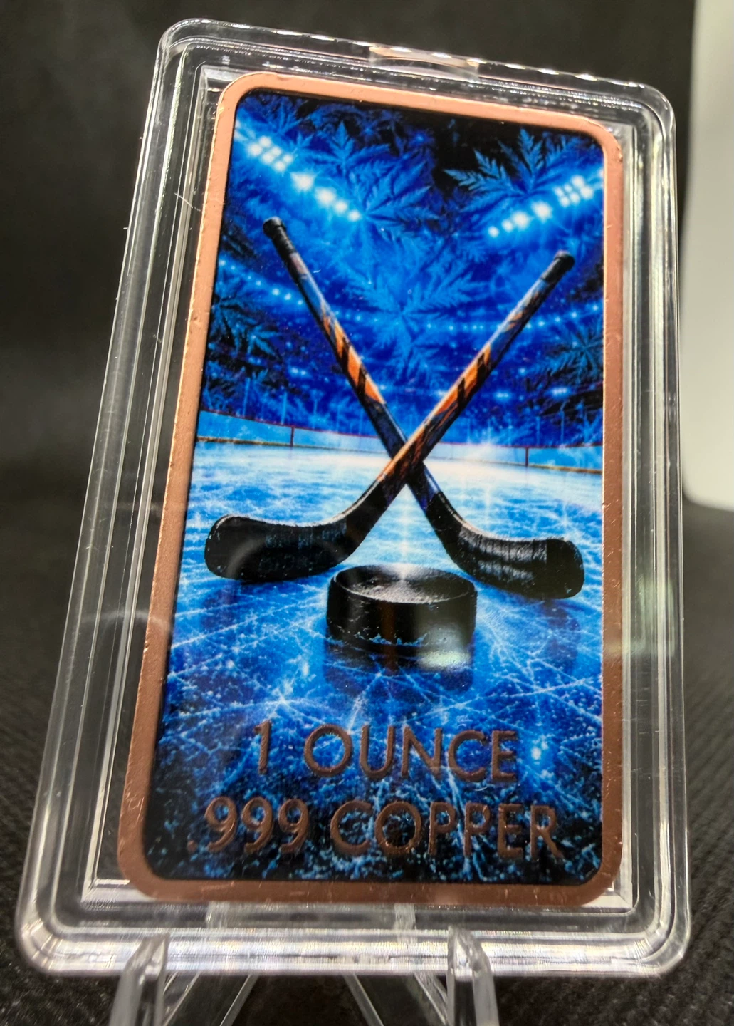 Hockey Themed .999 Copper Bullion Bars - photo 2