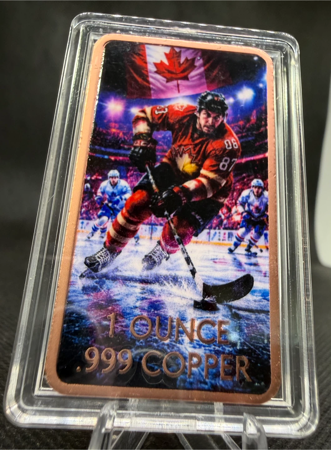 Hockey Themed .999 Copper Bullion Bars - photo 3