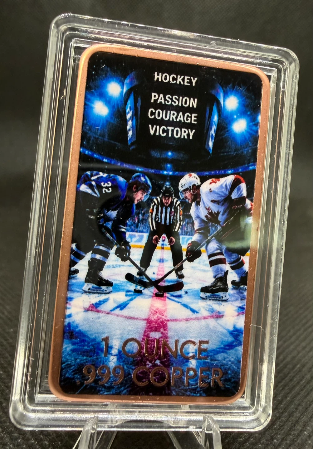 Hockey Themed .999 Copper Bullion Bars - photo 4