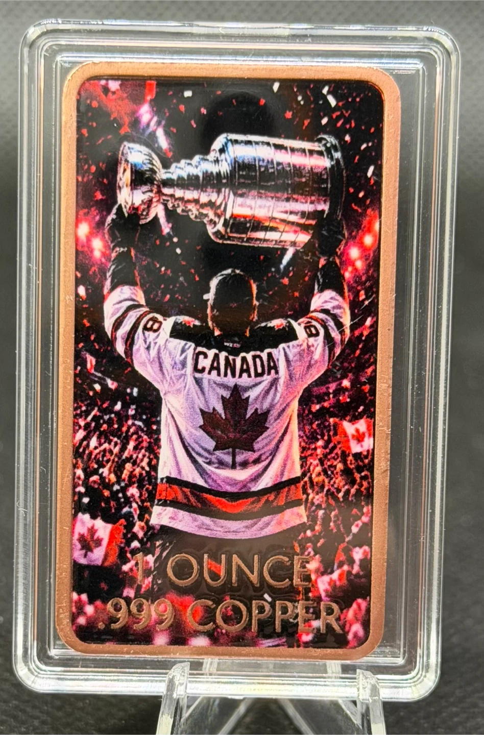 Hockey Themed .999 Copper Bullion Bars - photo 5