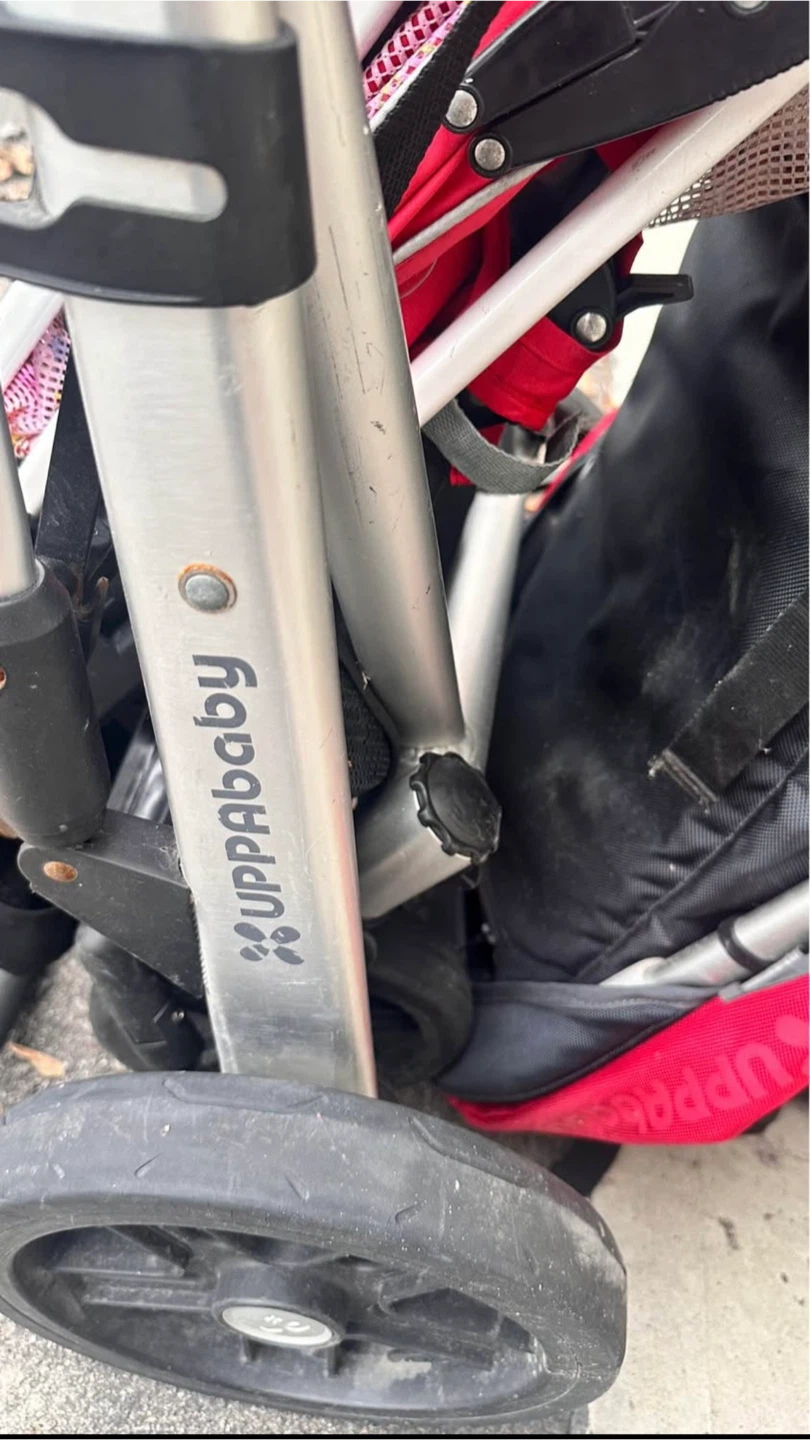 Double seat UPPAbaby Stroller with Ride-Along Board