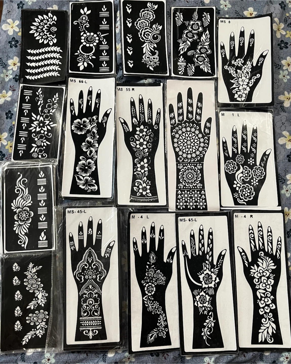 Henna Tattoo Stencils - Assorted Designs