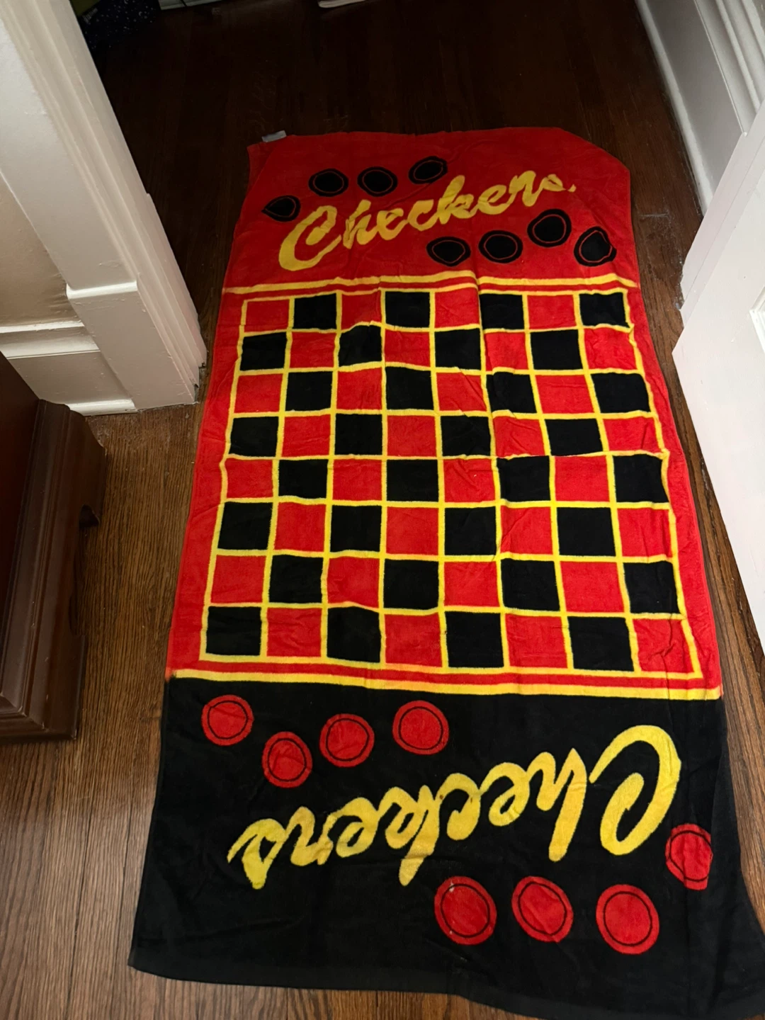 Checkers Game Themed Fleece Throw Blanket
