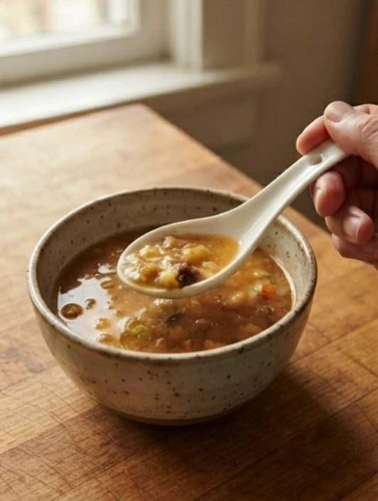 White Ceramic Soup Spoon - photo 2