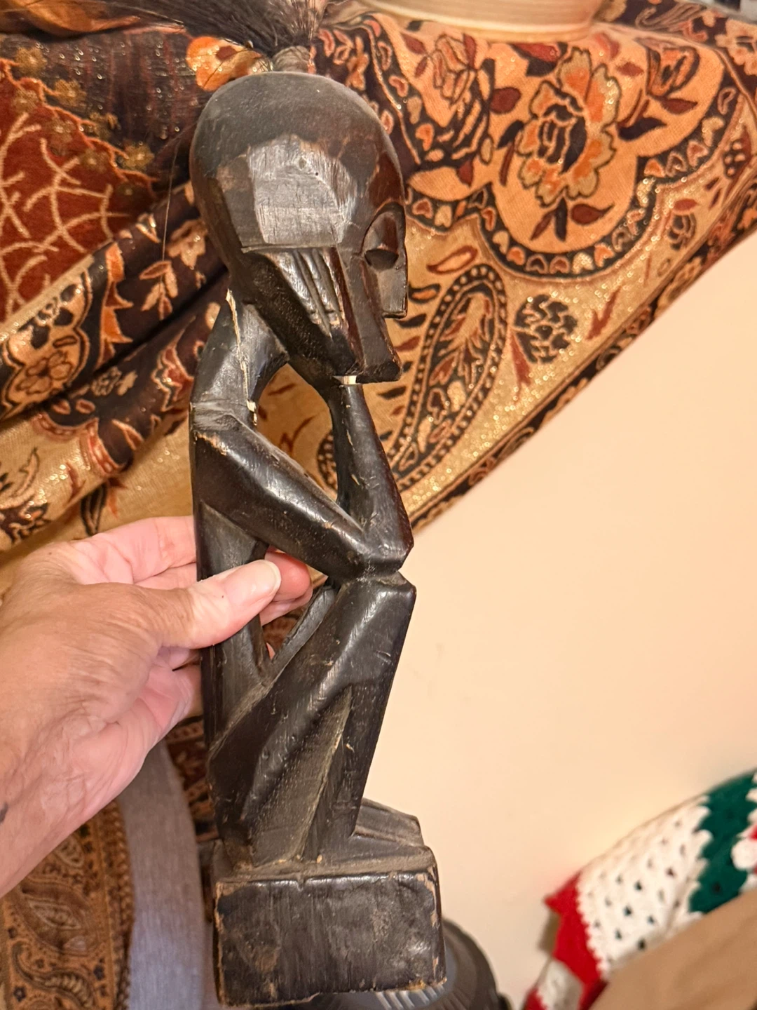 Hand-Carved African Wooden Figurine