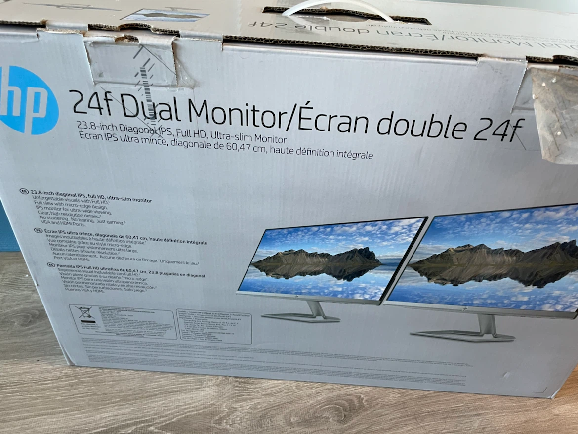 HP 24f Dual Monitor Setup 2pack