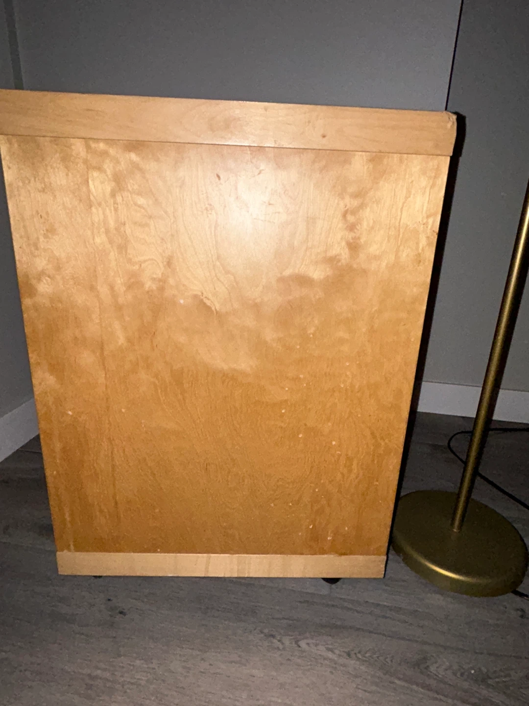 Light Wood Side Table with wheels - photo 2