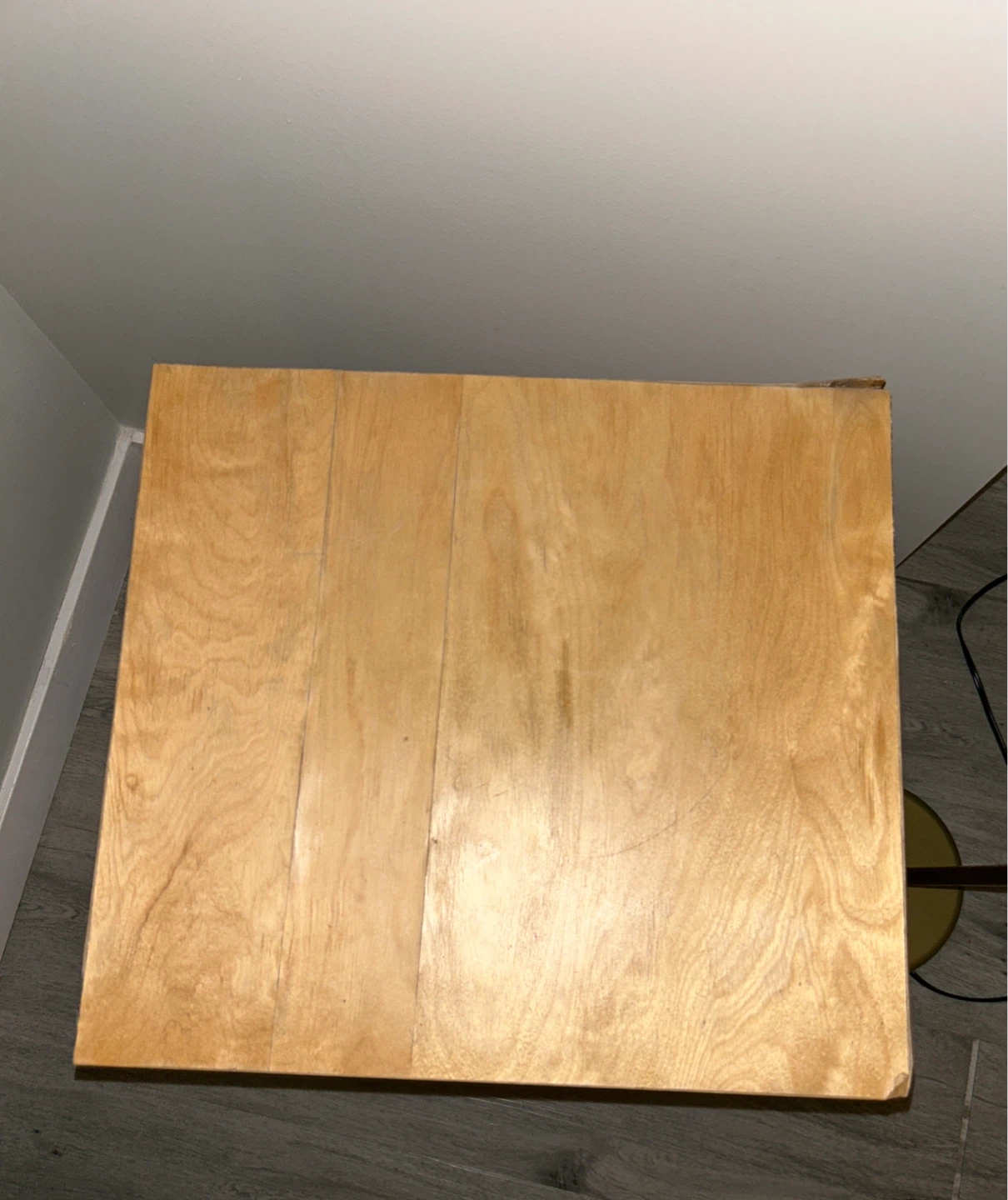 Light Wood Side Table with wheels - photo 3