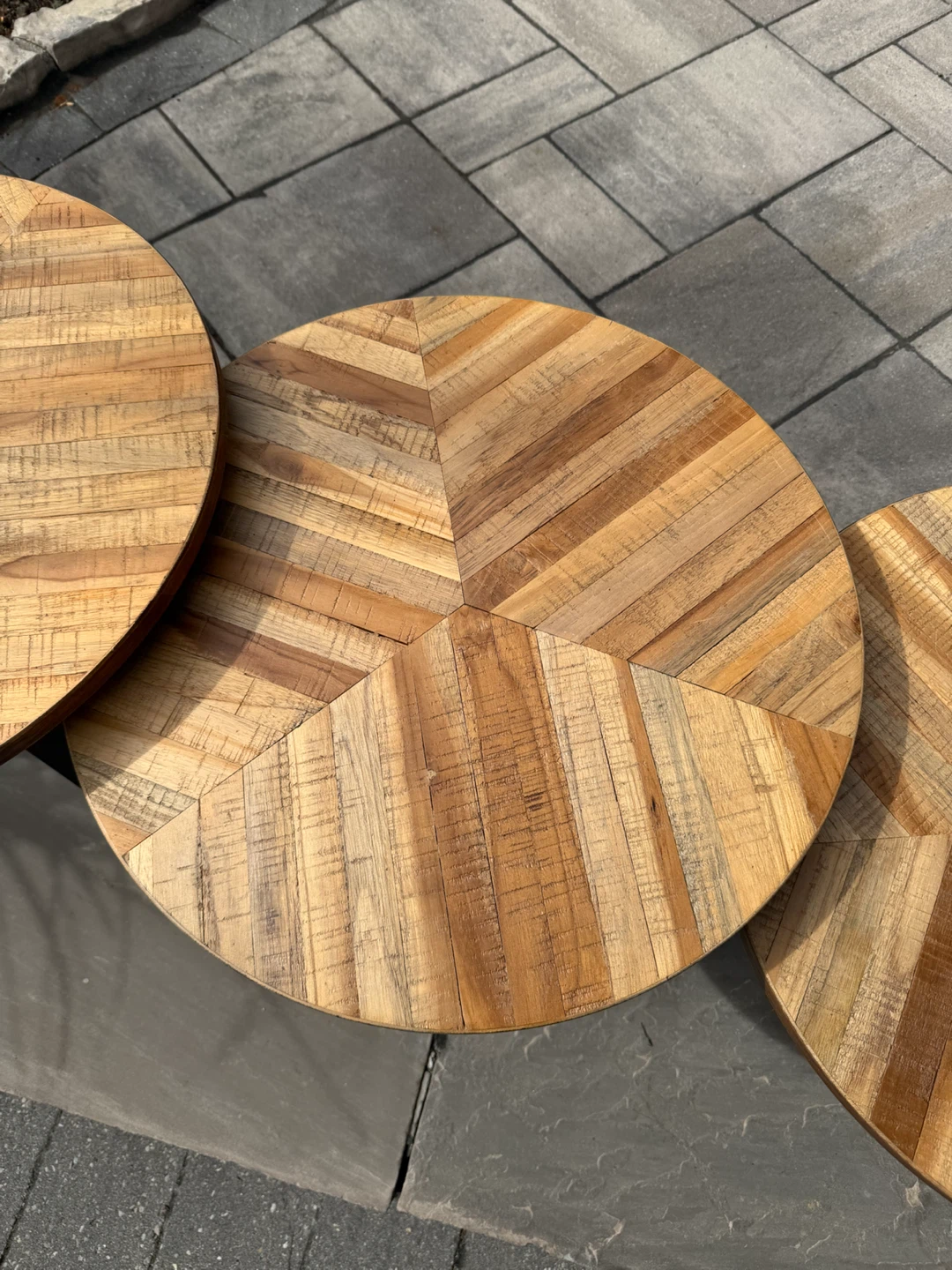 Structube Zak Acacia Wood Nesting Tables - Set of 3 - photo 3