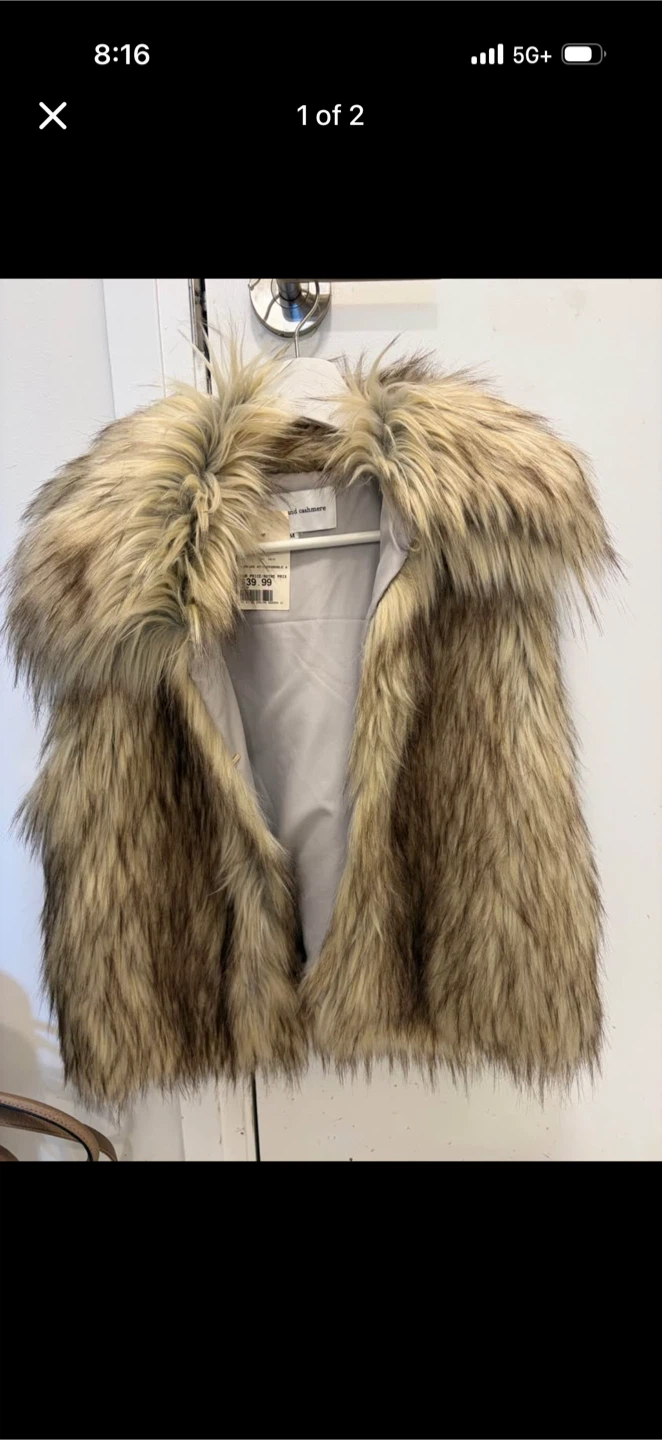 Faux Fur Vest never used