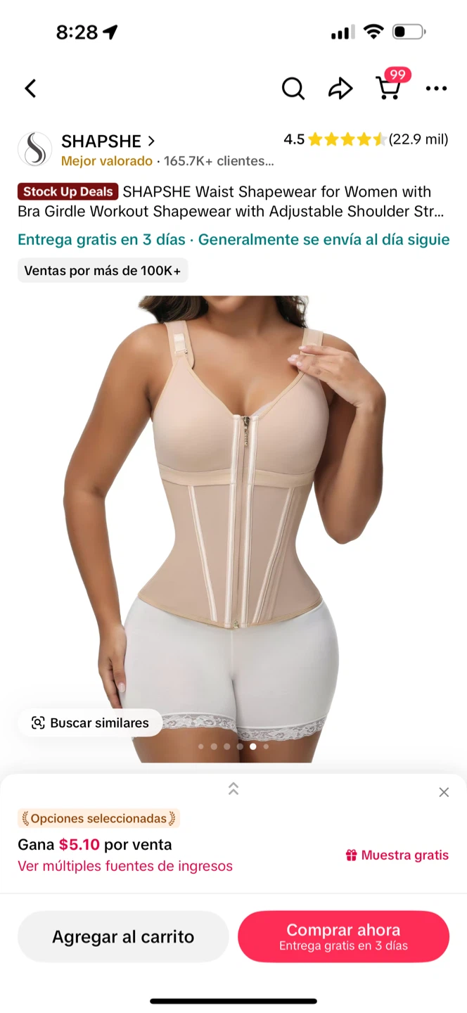 SHAPSHE Waist Shapewear with Bra