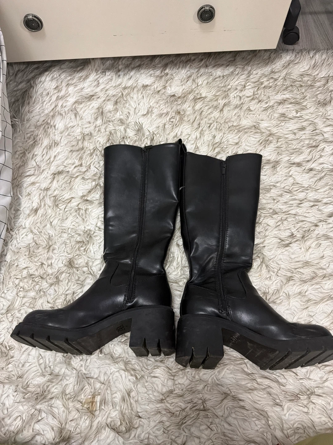 Dark Brown Faux Leather Tall Boots - photo 5