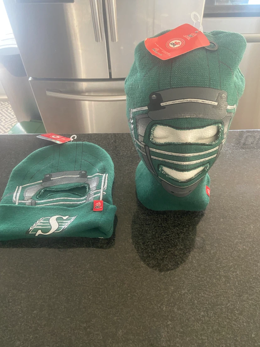 Two Saskatchewan Roughriders Ski Masks