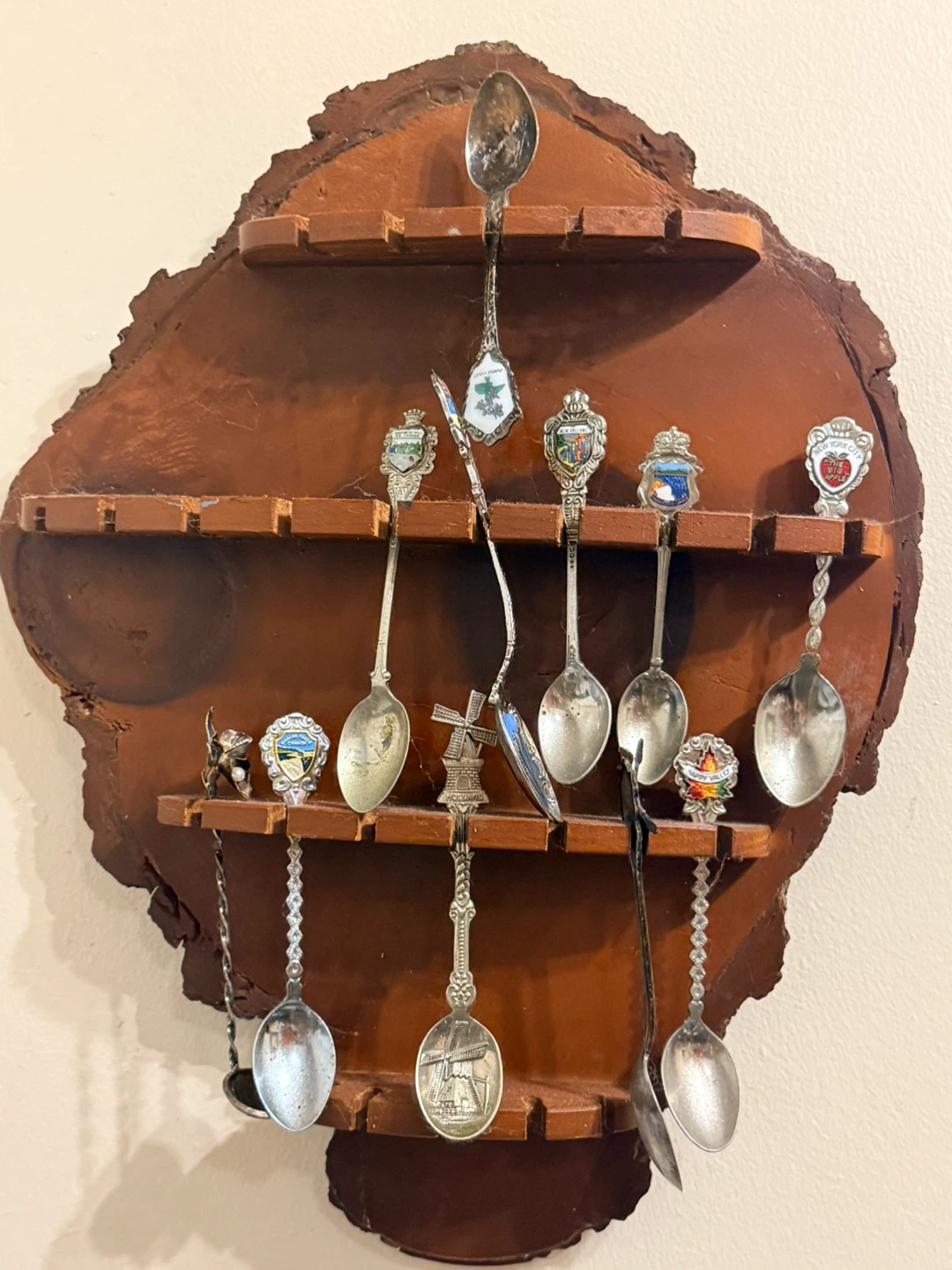 Vintage  Wood Wall Rack