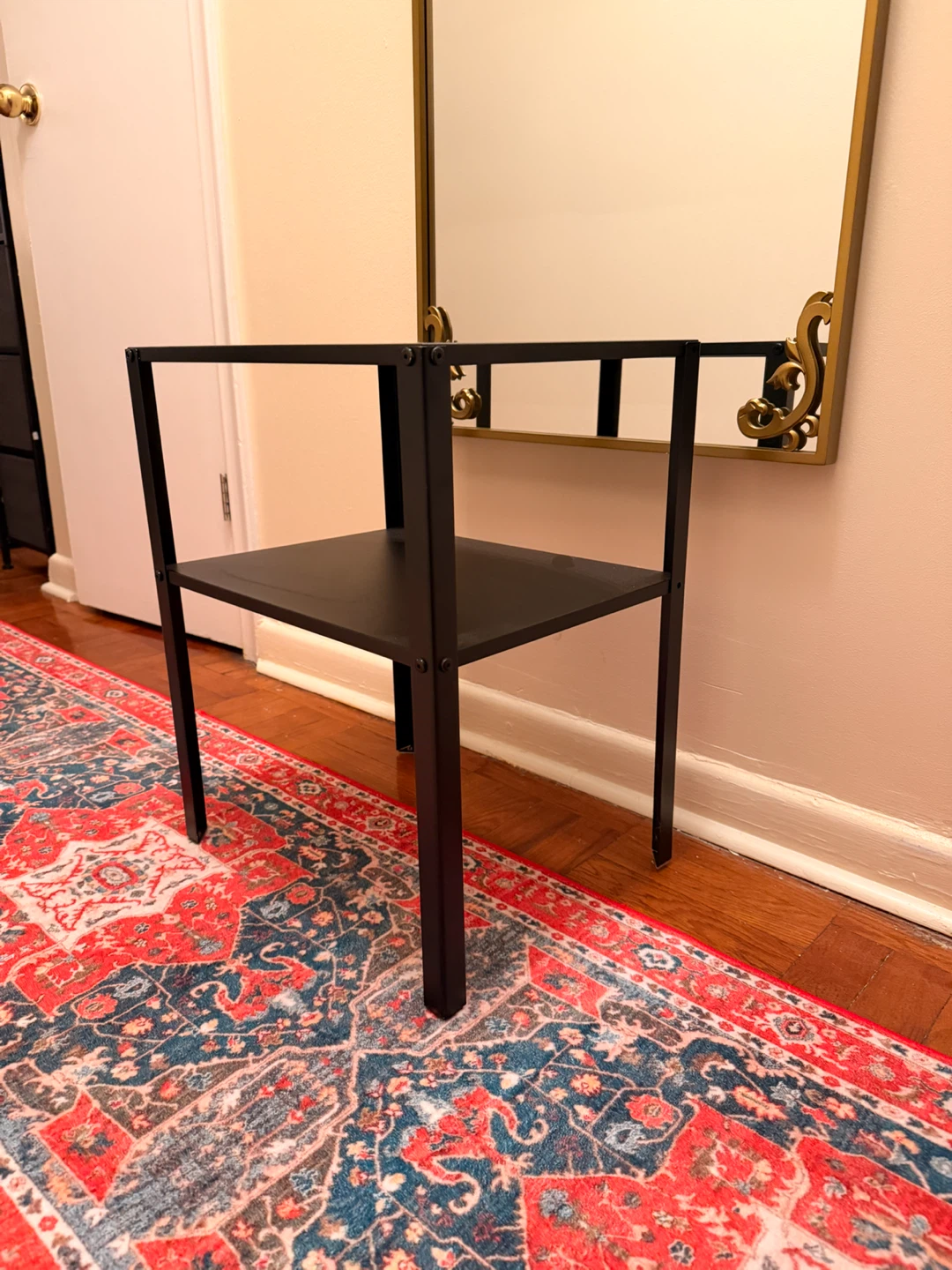 Black metal side table - photo 3