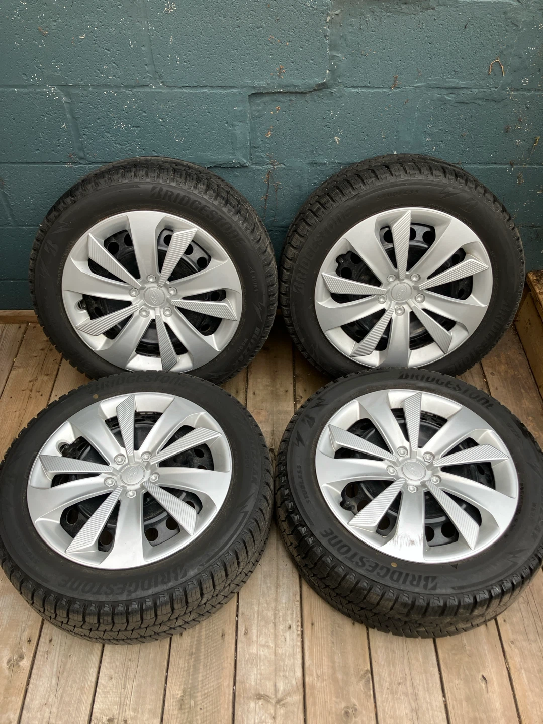 205/55R16 Bridgestone Blizzak WS90 16" Winter Tires & Steel Rims