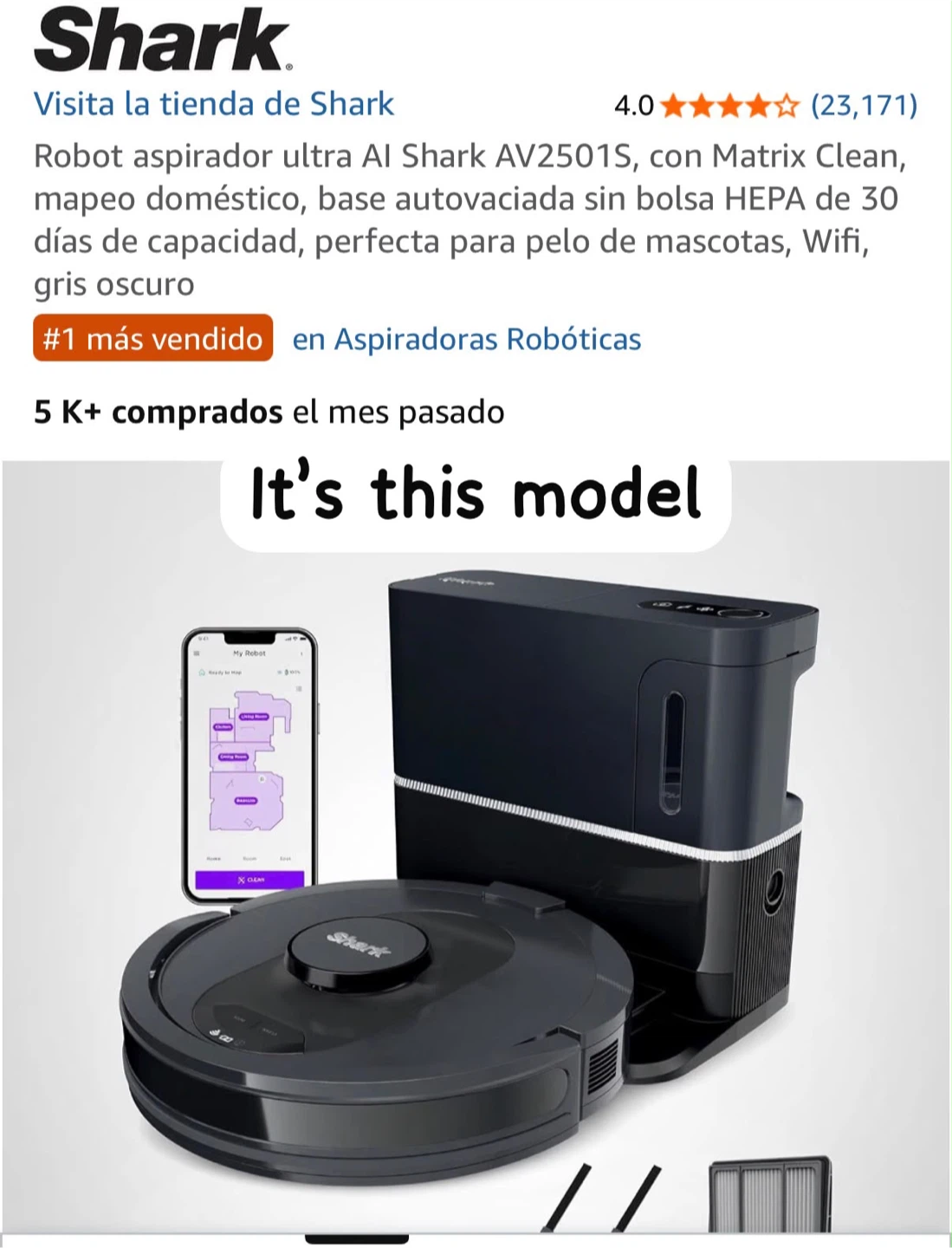 Shark AV2501S AI Ultra Robot Vacuum with Self-Empty Base - photo 2