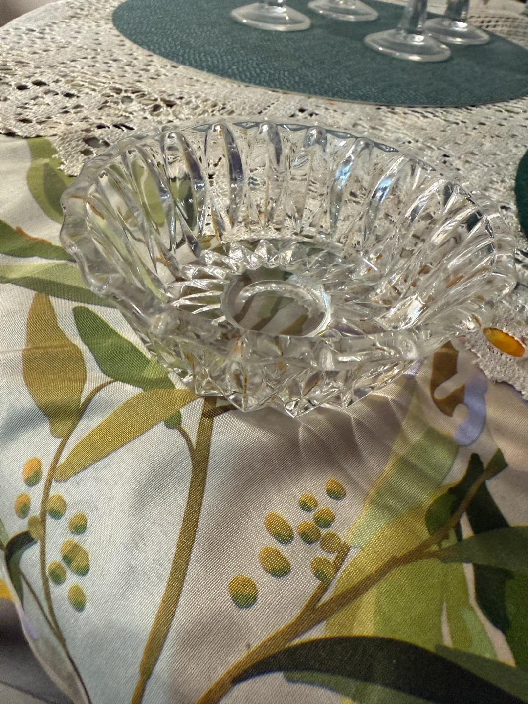 vintage cut glass dessert dish - photo 2