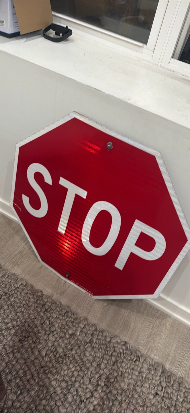 Authentic City of Chicago Stop Sign