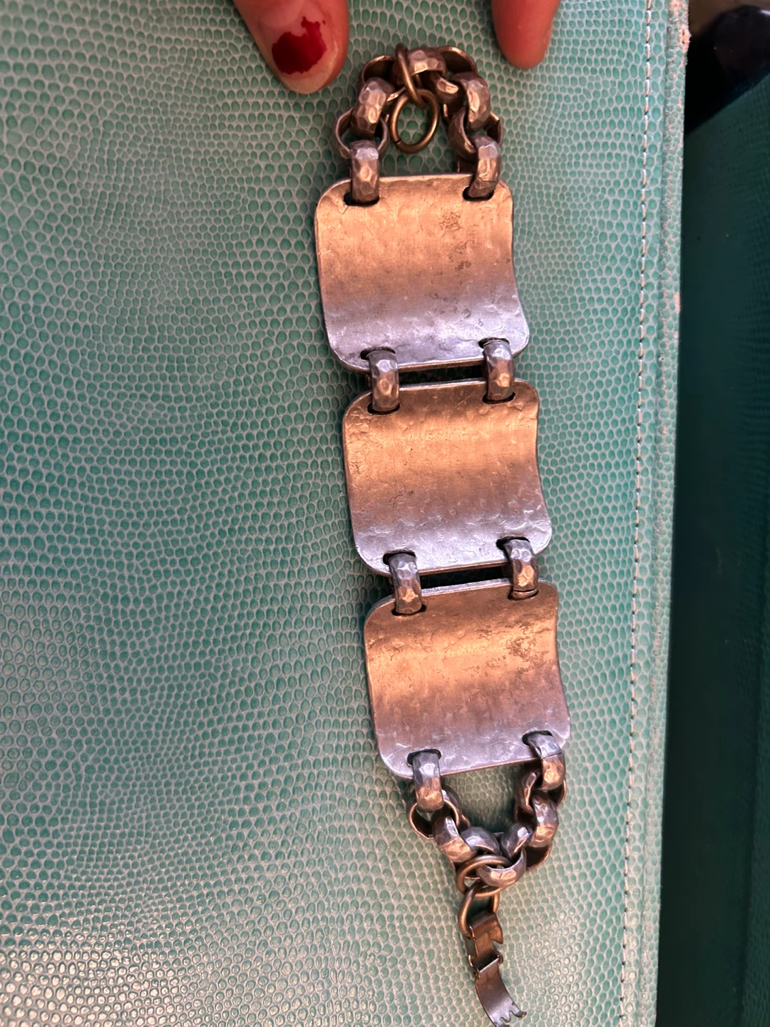 Silver-Tone Floral Link Bracelet - photo 3