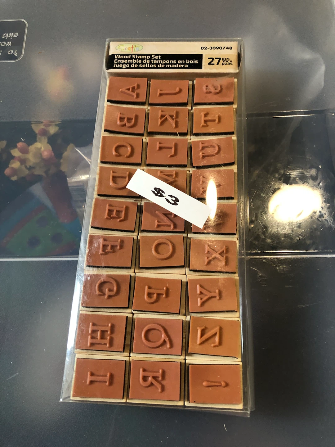 Crafted Wood & Rubber Alphabet Stamp Set — NEW 🏈