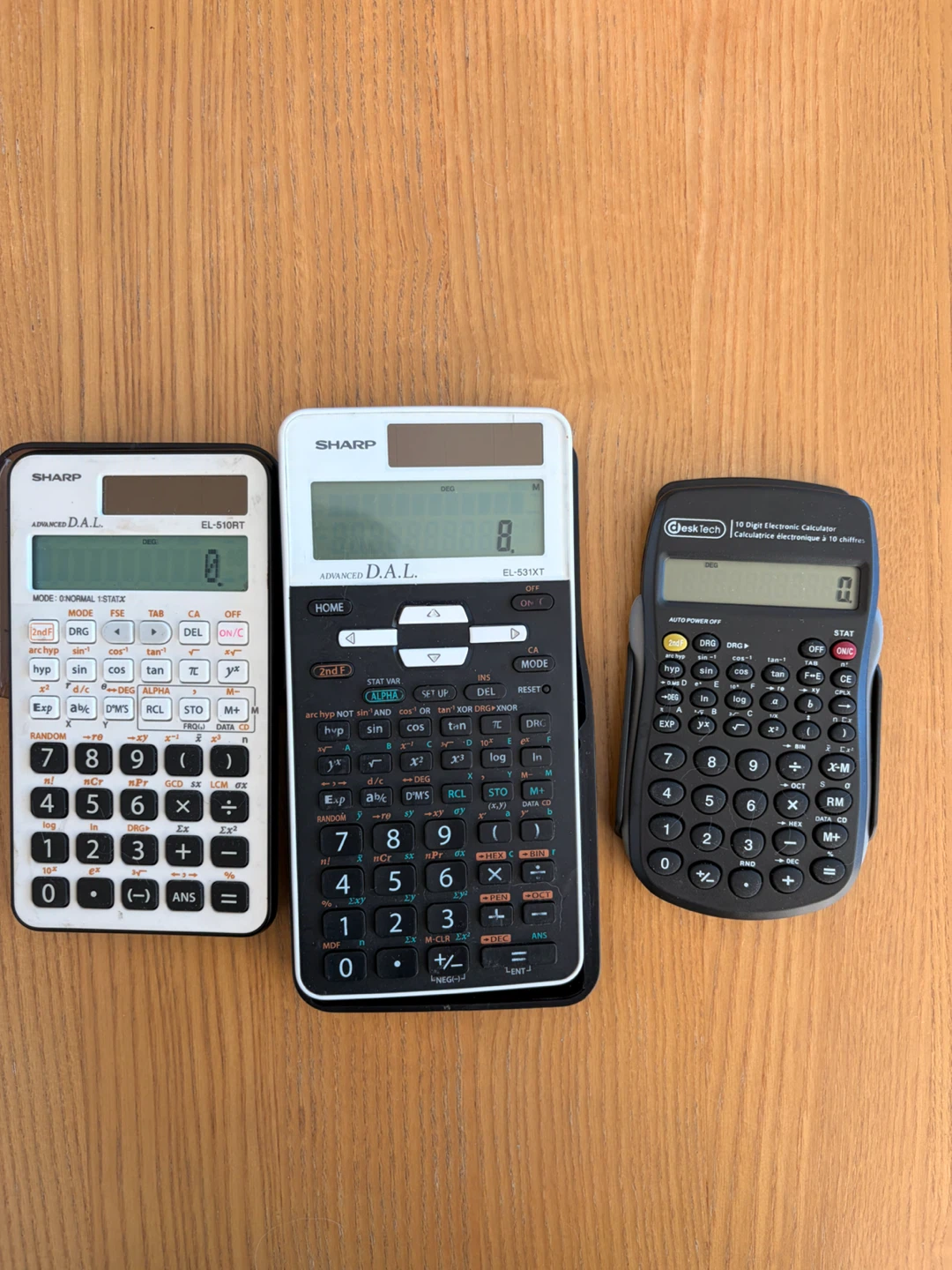 3 Scientific Calculators - Sharp and DeskTech - photo 2