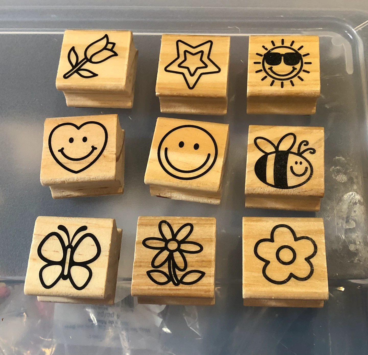 Set of 9 Wooden Decorative Stamps — NEW 🏈