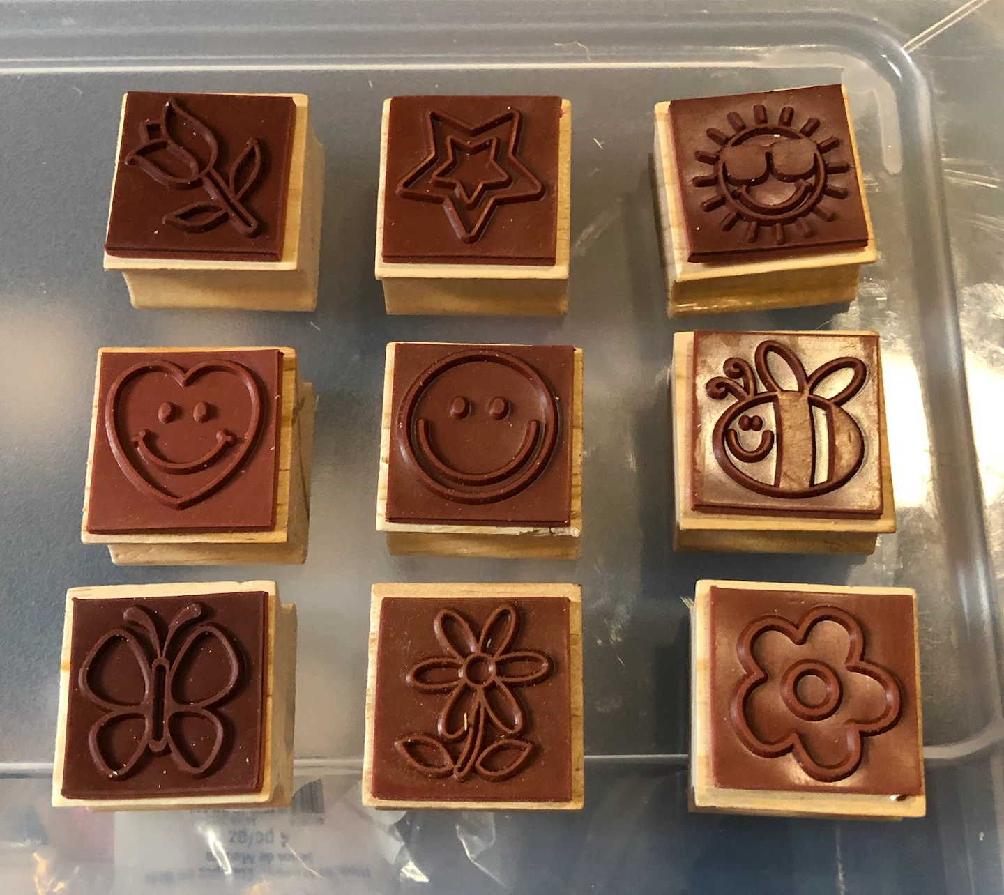 Set of 9 Wooden Decorative Stamps — NEW 🏈 - photo 2