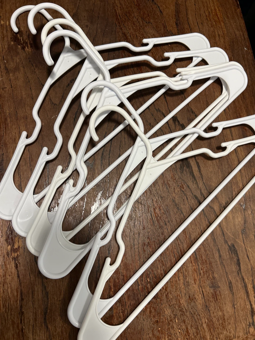 Set of 30 - White Plastic Clothes Hangers