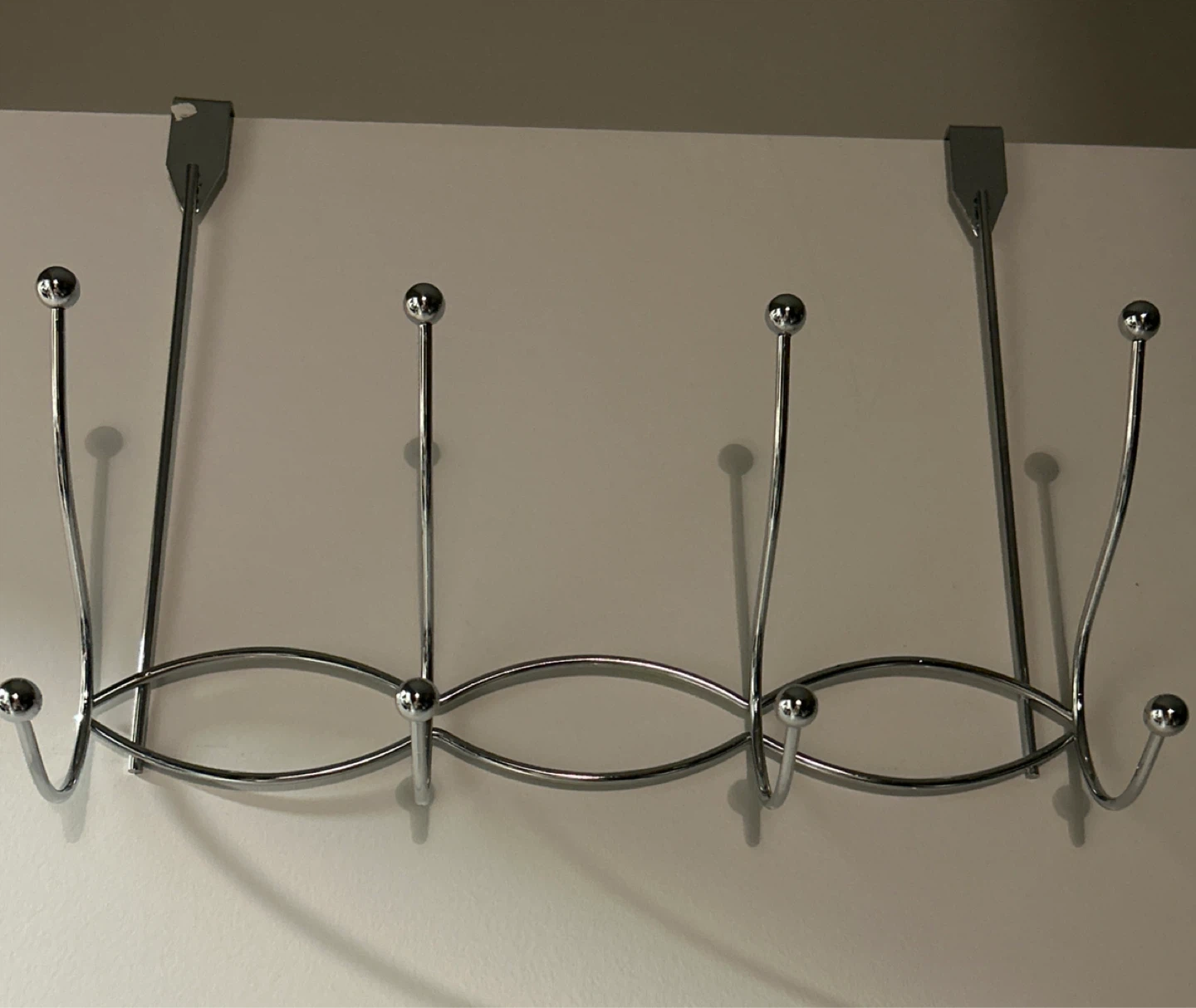 Over the Door Chrome Hook Rack