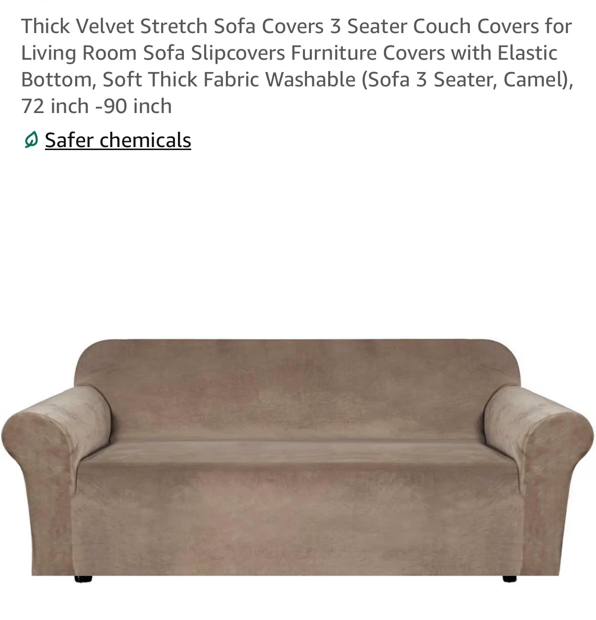 Camel Velvet Sofa and chair Slipcovers