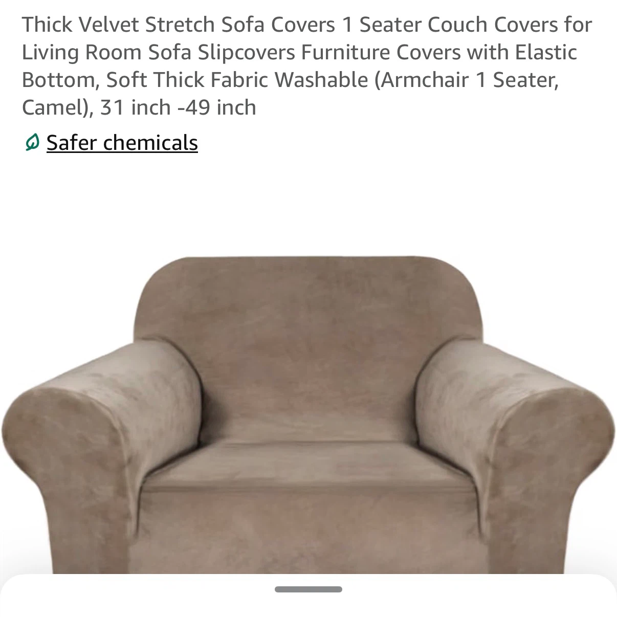 Camel Velvet Sofa and chair Slipcovers - photo 2