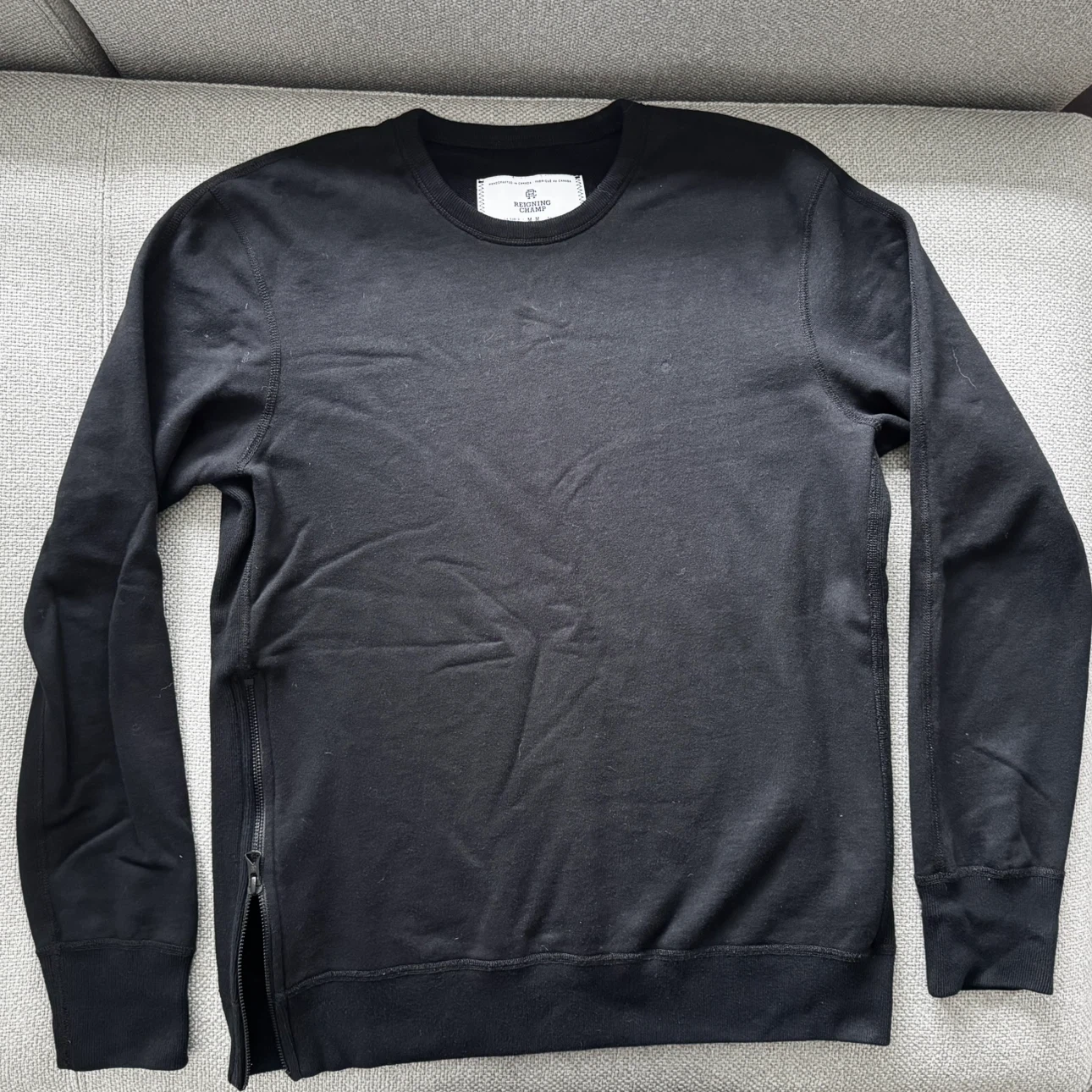 Reigning Champ Side Zip Crewneck Sweater - with Tags 🏈