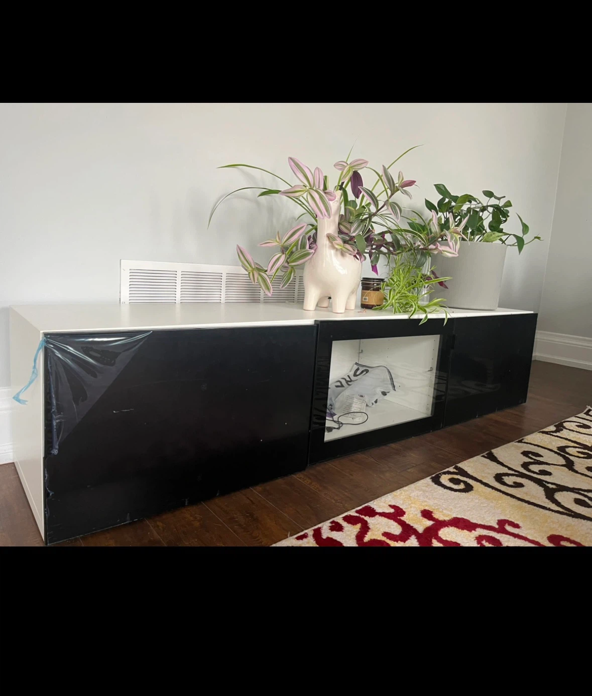 Modern Black and White IKEA TV Stand