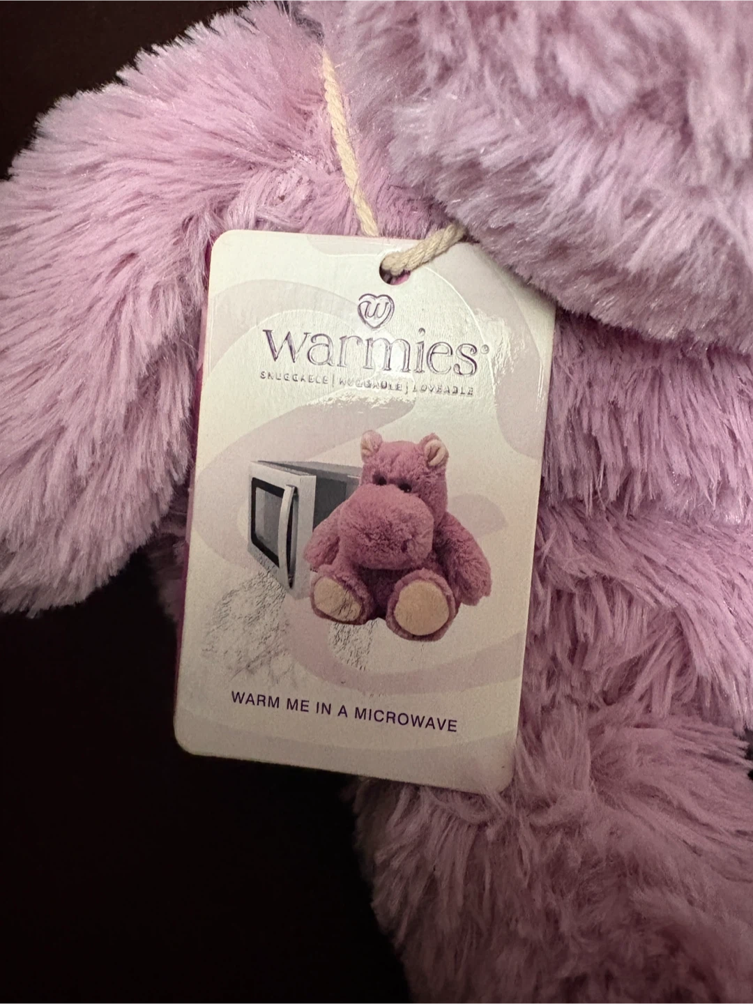 Purple Hippo Warmies Comfort Lavender Weighted Plush NWT - photo 2