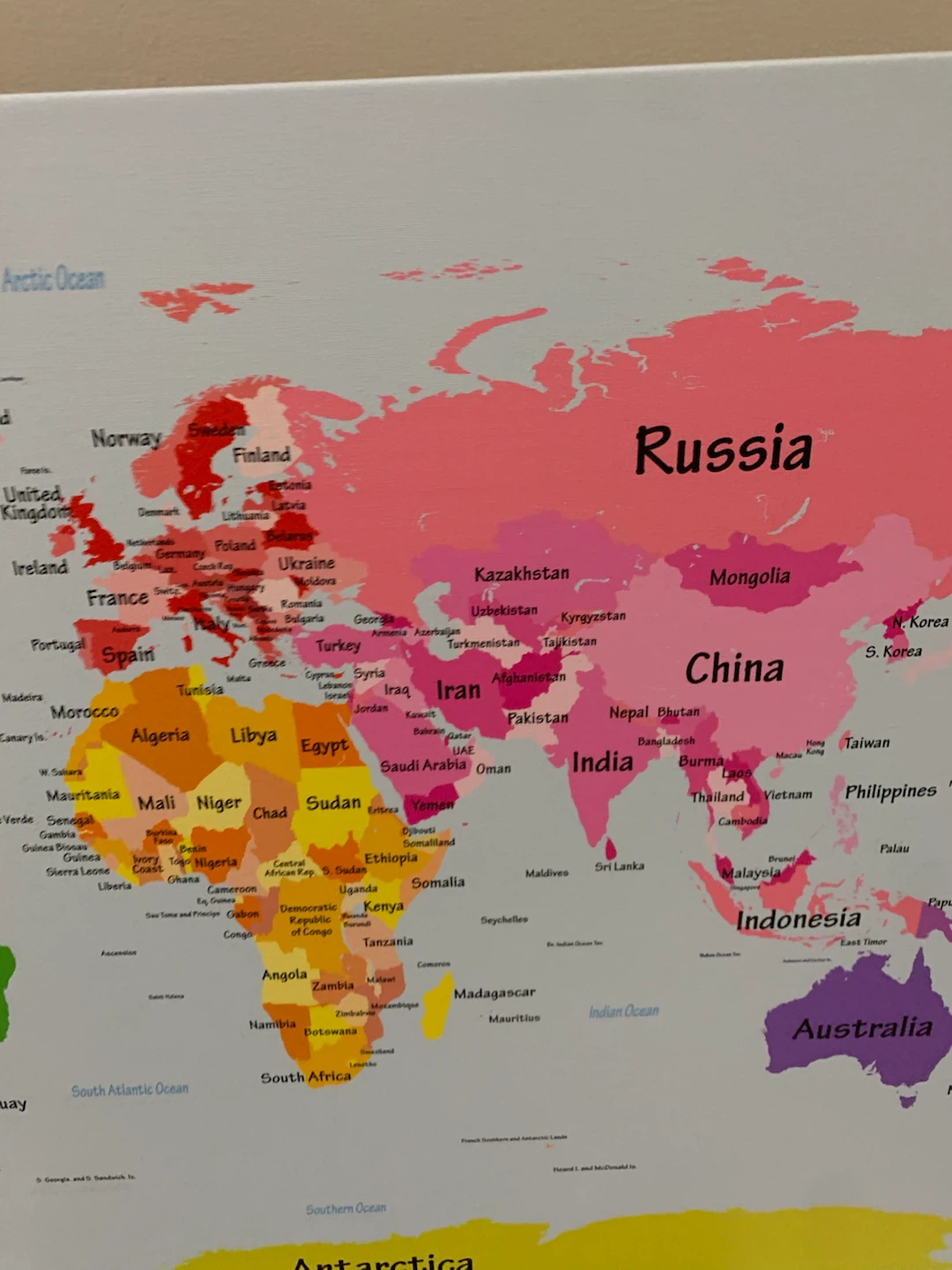 Large World Map Canvas Art 🏈 - photo 2