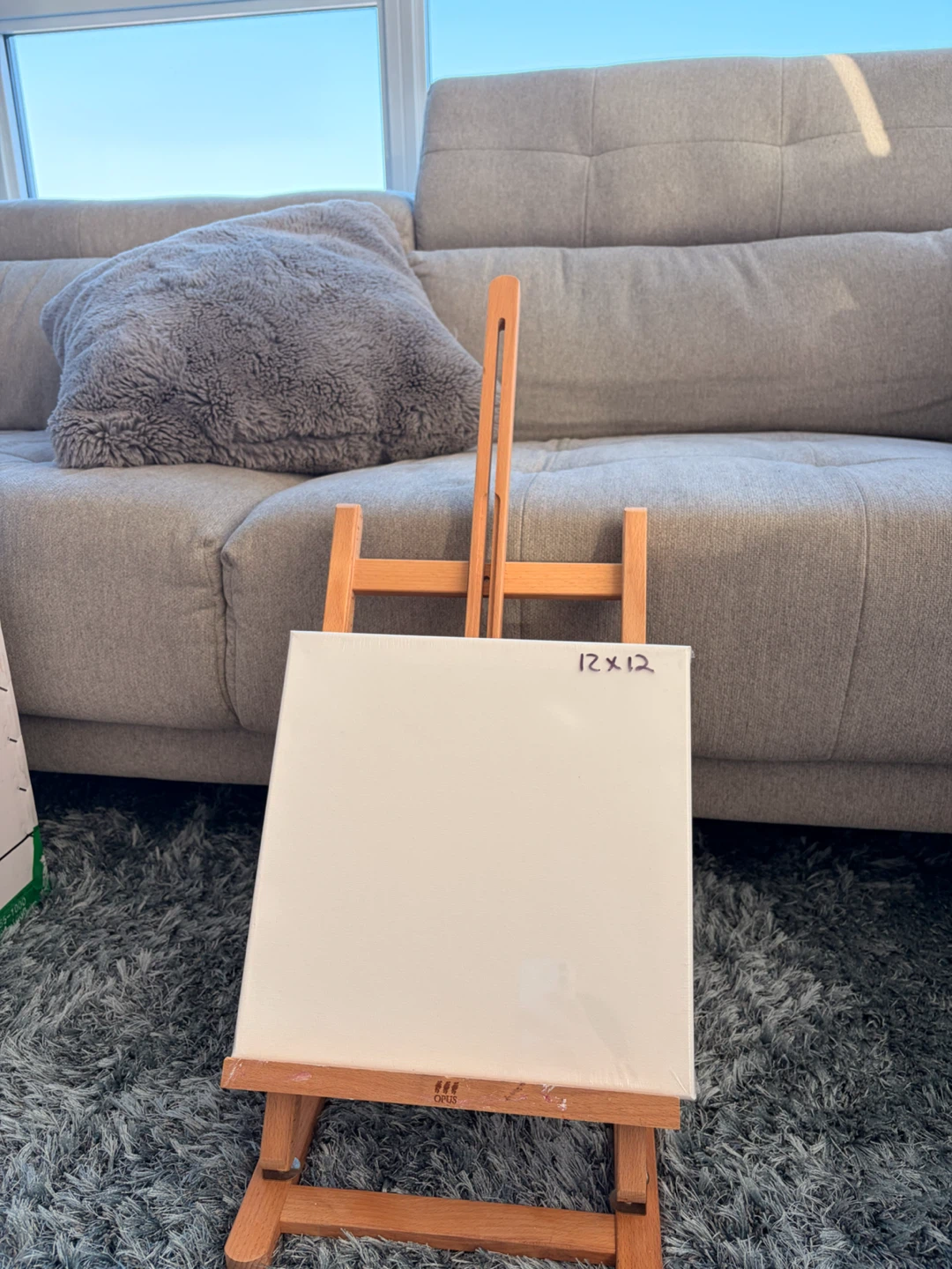 Opus Wooden Table Easel and Canvas