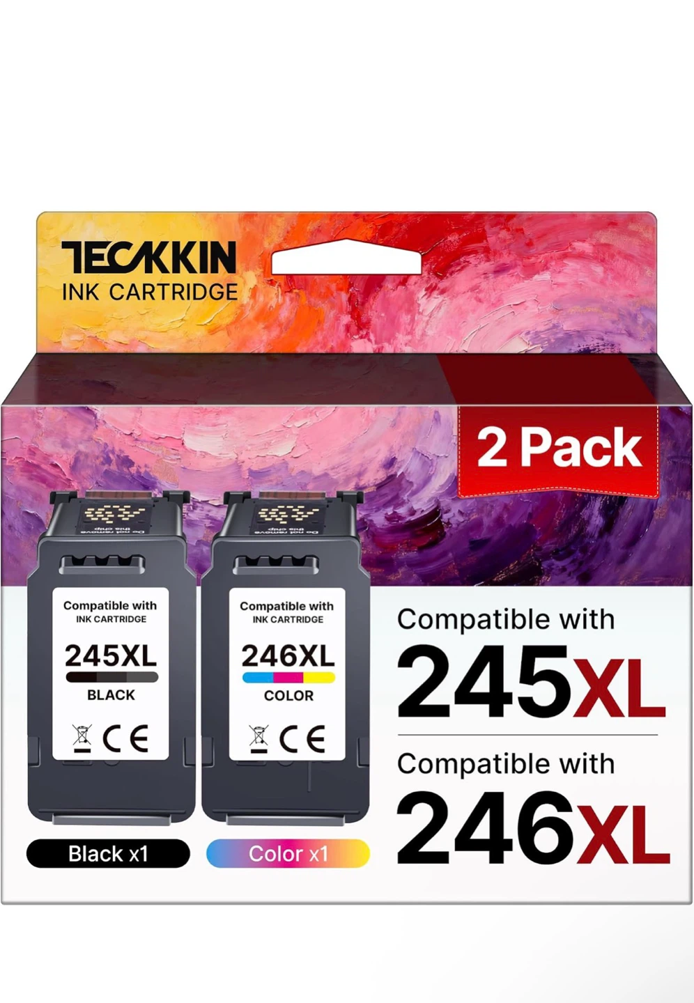 Teckkin 245XL and 246XL Ink Cartridge 2-Pack